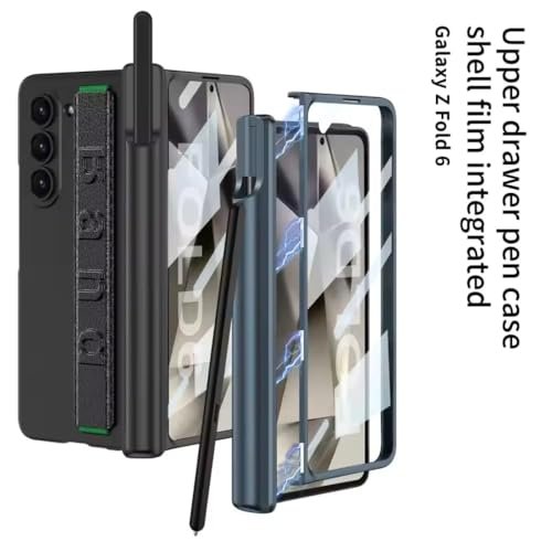 Flex Armor Ultra Hybrid Premium Strap Case For Samsung Galaxy Z Fold 6 Case With S Pen Holder Magnetic Hinge Protection Galaxy Z Fold 6 Coverscreen Protector Case For Z Fold 6 Case Silver Gallery 1