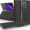 Flip Cover Luxury Carbon Pattern Slim Leather Case With Hinge Protection Scratch Resistant Protective Cover Compatible With Samsung Galaxy Z Fold2 Samsung Galaxy Z Fold 2 Featured