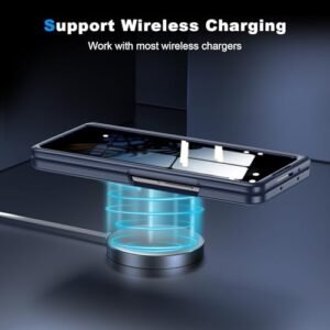 For Galaxy Z Fold 4 Stand Slim Case Privacy Screen Protector Hidden Kickstand Wireless Charging Hinge Protection Thin Lightweight Design Matte Hard Pc Phone Cover For Samsung Z Fold 4 5g 2022 Featured