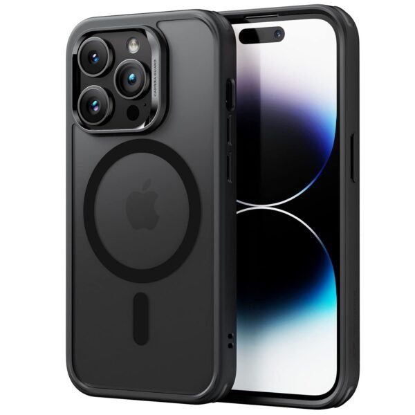 For Iphone 14 Pro Case Compatible With Magsafe Scratch Resistant Thin And Slim Classic Shockproof Military Grade Protection Tpu Magnetic Back Cover Frosted Black Featured
