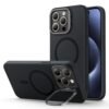 For Iphone 15 Pro Max Case Magsafe Silicone Case With Stand Military Grade Protection Built In Camera Stash Stand Magnetic Phone Case For Iphone 15 Pro Max Cloud Series Black Featured