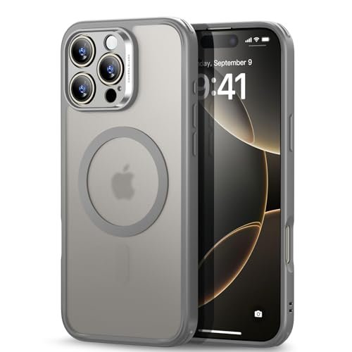For Iphone 16 Pro Max Case 4 In 1 Set Translucent Matte Case With Screen Protector Compatible With Magsafe Tpu Military Grade Protection Classic Seriesfrosted Grey Featured