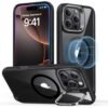 For Iphone 16 Pro Max Case Compatible With Magsafe Military Grade Protective Case Tpu Built In Stash Stand Phone Case Scratch Resistant Back Cover Classic Series Clear Black Featured