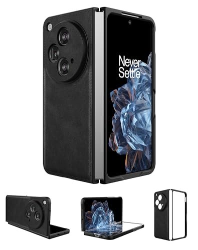 For Oneplus Open 2023 Case For Oneplus Open Leather Case Pu Leather Hard Pc Shell Ultra Thin Slim Durable Protective Phone Case Cover For Oneplus Open 2023 5g 2023 Black Featured