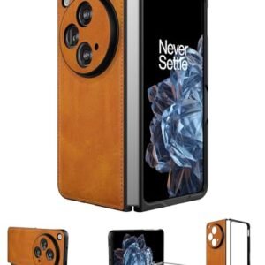 For Oneplus Open 2023 Leather Case Pu Leather Hard Pc Shell Ultra Thin Slim Durable Protective Phone Case Cover For Oneplus Open 2023 5g Yellow Featured