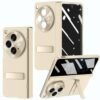 For Oneplus Open Case With Privacy Screen Protector All Inclusive Phone Case With Hinge Protection Screen Protector Scratch Resistant Kickstand Hard Pc Protective Cover For Oneplus Open Gold Featured