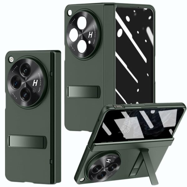For Oneplus Open Case With Privacy Screen Protector All Inclusive Phone Case With Hinge Protection Screen Protector Scratch Resistant Kickstand Hard Pc Protective Cover For Oneplus Open Green Gallery 7
