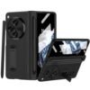 For Oneplus Open Case With Stylus Pen Holder Hinge Protection Built In Screen Protector Kickstand All Inclusive Luxury Pu Leather Phone Case For Oneplus Open 2023 Black Featured