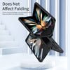 For Samsung Galaxy Z Fold 4 Case With Flat Hinge Protection Metal Camera Lens Protector Screen Protector Matte Hard Pc Back Cover Wireless Charging Compatible Case For Z Fold 4 Black Featured
