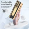 For Samsung Galaxy Z Fold 4 Case With Flat Hinge Protection One Piece Design Z Fold 4 Case Built In Screen Protector Kickstand Luxury Leather Slim All Inclusive Phone Case For Z Fold 4 Black Featured