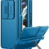 For Samsung Galaxy Z Fold 4 Case With Kickstand Slide Camera Cover Hinge Protection With S Pen Holder 360 All Inclusive Protective Case For Samsung Galaxy Z Fold 4 5g Blue Featured