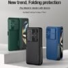 For Samsung Galaxy Z Fold 5 Case With Kickstand Built In Slide Camera Cover Hinge Protection Shockproof Non Slip Protective Stand Phone Case For Galaxy Z Fold 5 2023 Black Featured