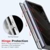 For Samsung Galaxy Z Fold 5 Case With Privacy Screen Protector Fold5 Clear Phone Case With Kickstand Hinge Protection All Inclusive Slim Pc Anti Spy Protective Cover For Z Fold 5 Black Featured