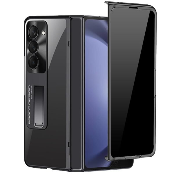 For Samsung Galaxy Z Fold 5 Case With Privacy Screen Protector Fold5 Clear Phone Case With Kickstand Hinge Protection All Inclusive Slim Pc Anti Spy Protective Cover For Z Fold 5 Black Gallery 5