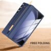 For Samsung Galaxy Z Fold 5 Case With S Pen Holder Slim Stylus Z Fold 5 Pen Holder Case With Kickstand Z Fold 5 Hinge Cover Full Coverage Screen Protector Stand Case For Z Fold 5 Dark Blue Featured