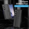 For Samsung Galaxy Z Fold 5 Case With Wristband Z Fold 5 Kickstand Case Hinge Protection Screen Protector Full Coverage Cover Case For Samsung Galaxy Z Fold 5 Black Featured