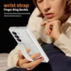 For Samsung Galaxy Z Fold 5 Case With Wristband Z Fold 5 Kickstand Case With Hinge Protection Screen Protector Raised Edge Protection Cover Case For Samsung Galaxy Z Fold 5 White Featured