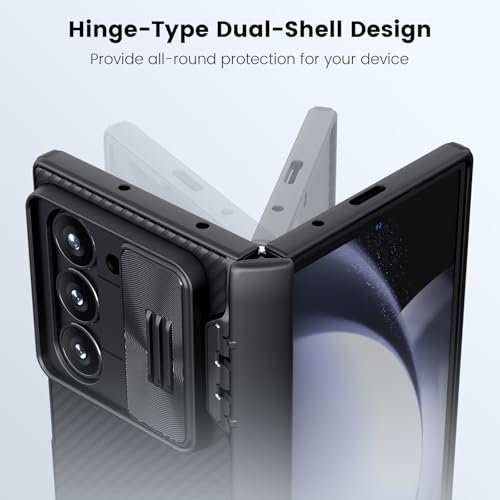 For Samsung Galaxy Z Fold 6 Case With Kickstand Hinge Protection Glass Screen Protector Slide Camera Cover Camshield Pro Slim Protective Phone Case For Galaxy Z Fold 6 5g Black Gallery 3