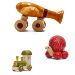 Funwood Games Classical Wooden Rail Steam Engine Bomber Plane Super Tortoise Pull Along Toys Made In India Durable And Colorful Toys For Endless Fun And Imaginative Play Featured