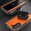 Gabann Samsung Galaxy Z Fold 5 Case With Hinge Protection S Pen Holder Kickstand Drop Protection Case With Built In Screen Protector For Samsung Z Fold 5 Wireless Charging Compatible Orange Featured
