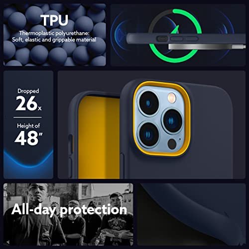 Gaffar India By Gaffar India Tpu Nano Pop Mag Back Cover Case Compatible With Iphone 13 Pro Tpu Blueberry Navy Featured