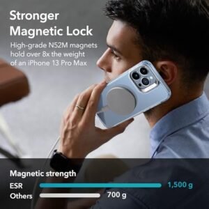 Gaffar India For Iphone 13 Pro Max Case Compatible With Magsafe Adjustable Camera Ring Stand Scratch Resistant Back Military Grade Protection Tpu Classic Magnetic Back Cover With Kickstand Clea Featured