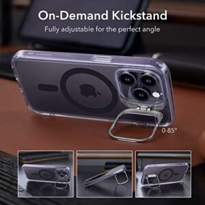 Gaffar India For Iphone 14 Pro Case Compatible With Magsafe Adjustable Camera Ring Stand Scratch Resistant Back Military Grade Protection Tpu Classic Magnetic Back Cover With Kickstand Purple Featured