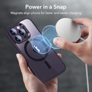 Gaffar India For Iphone 14 Pro Case Compatible With Magsafe Scratch Resistant Thin And Slim Classic Shockproof Military Grade Protection Tpu Magnetic Back Cover Clear Purple Featured