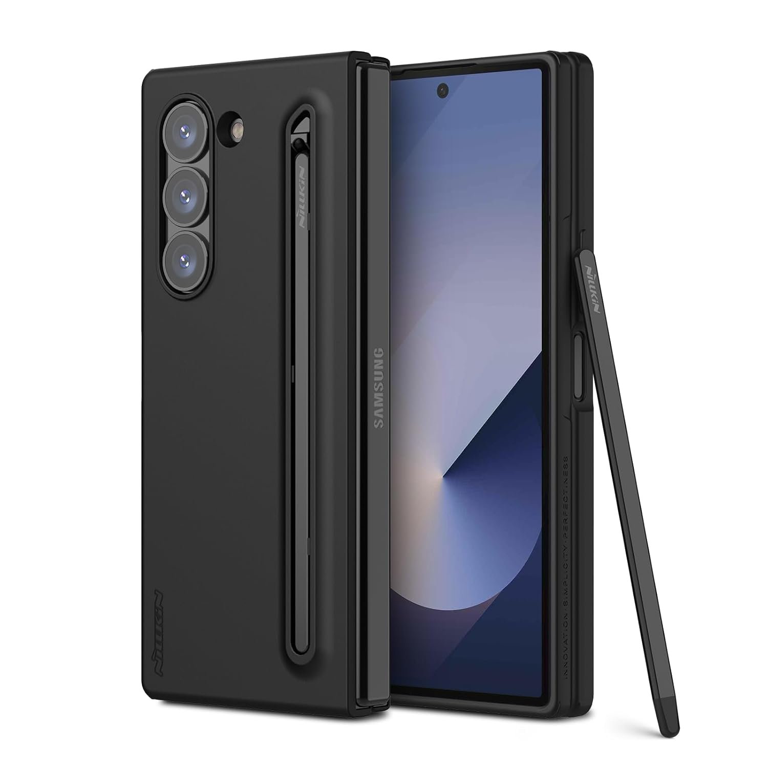 Gaffar India For Samsung Galaxy Z Fold 6 Case Slim With S Penflex Pure Fold 6 Casewith Built In New Compact S Pen Holder And Storage Slot For Penblack Featured