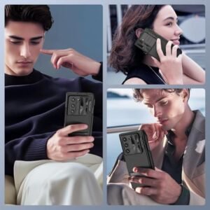 Gaffar India For Z Fold 6 S Pen Case Built In Writing Pen S Pen Holder Kickstand Slide Camera Cover Hinge Protection Shockproof Fold 6 Phone Case With Pen For Samsung Galaxy Z Fold 6 Black Featured