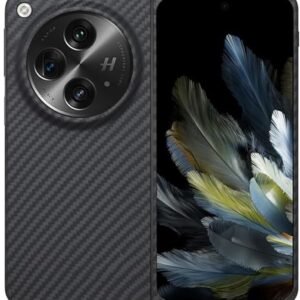 Gaffar India Front Back Case Compatible With Oneplus Open Release 2023 Matte Carbon Pattern Sturdy Durable Aramid Fiber Super Light At 0 6mm Thin Protective Cover Black Featured