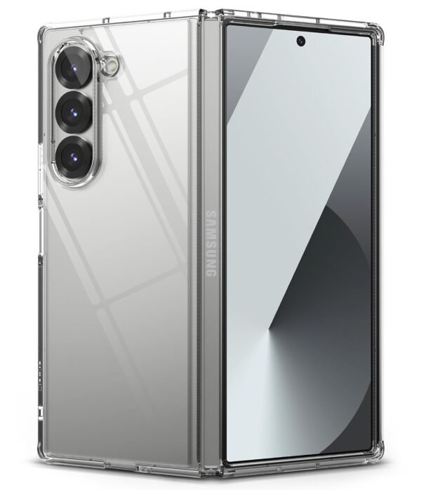 Gaffar India Fusion Compatible With Samsung Galaxy Z Fold 6 Case Cover Transparent Non Slip Hard Pc Shockproof Tpu Bumper Protective Phone Case For Z Fold 6 Back Cover 2024 Clear Featured