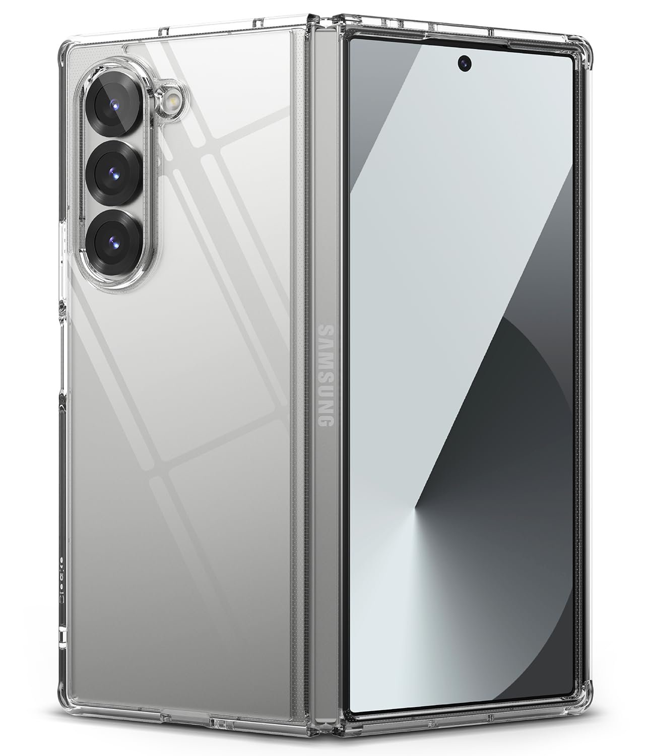 Gaffar India Fusion Compatible With Samsung Galaxy Z Fold 6 Case Cover Transparent Non Slip Hard Pc Shockproof Tpu Bumper Protective Phone Case For Z Fold 6 Back Cover 2024 Clear Featured