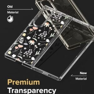 Gaffar India Fusion Design Compatible With Samsung Galaxy Z Fold 6 Case Cover Transparent Non Slip Hard Pc Shockproof Tpu Bumper Protective Phone Case For Z Fold 6 Back Cover 2024 Dry Flowers Featured