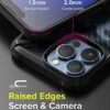 Gaffar India Fusion-X Compatible with iPhone 13 Pro Case Back Cover Transparent Hard PC Back TPU Bumper Impact Resistant Shockproof Protection iPhone - Camo Black