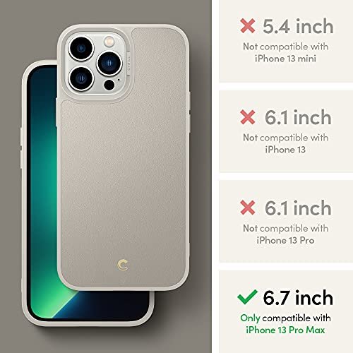 Gaffar India Gaffar India Leather Brick For Iphone 13 Pro Max Case Faux Leather Iphone 13 Pro Max Back Cover Cream Featured