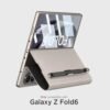 Gaffar India Leather Flip Case for Samsung Galaxy Z Fold 6 | Inbuilt Fixed S Pen Holder, Slim Hybrid Stand Protection Flip Cover (Titanium)