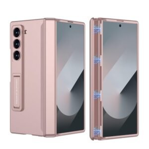 Gaffar India Magnetic Case Compatible With Samsung Galaxy Z Fold 6 Release 2024 With Hinge Protection Kickstand Hard Pc 360 Degree Protective Cover Pink Featured