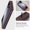 Gaffar India Magnetic Hinge Case for Samsung Galaxy Z Fold 6 | Inbuilt S-Pen Holder Stand Hybrid Back Cover (Wine Red)