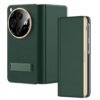 Gaffar India Magnetic Leather Flip Cover With Hinge Protection Compatible With Oneplus Open Release 2023 Hard Pc Built In Kickstand Camera Protection Case Green Featured