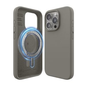 Gaffar India Magnetic Silicone Case Compatible With Iphone 15 Pro Case 6 1 Inch Compatible With All Magsafe Accessories Built In Magnets Soft Grip Silicone Shockproof Medium Gray Featured