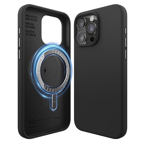 Gaffar India Magnetic Silicone Case Compatible With Iphone 15 Pro Max Case 6 7 Inch Compatible With All Magsafe Accessories Built In Magnets Soft Grip Silicone Shockproof Black Featured