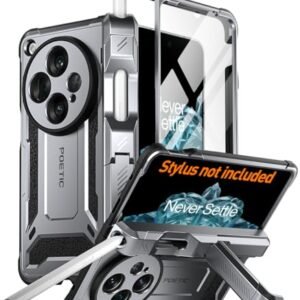 Gaffar India Spartan Case For Oneplus Open Oppo Find N3 Hinge Protection Kickstand Oppo Pen Holder Full Body Protective Rugged Cover Built In Screen Protector Gun Metal Featured
