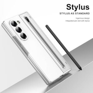 Gaffar India Ultra Hybrid Luxury Design Leather Case For Samsung Galaxy Z Fold 6 With S Pen Tempered Glass Screen Protector Kickstand Comfortable Grip Scratch Resistant For Fold 6 Case Gold Featured