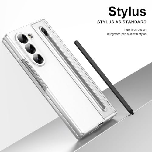 Gaffar India Ultra Hybrid Luxury Design Leather Case For Samsung Galaxy Z Fold 6 With S Pen Tempered Glass Screen Protector Kickstand Comfortable Grip Scratch Resistant For Fold 6 Case White Gallery 3