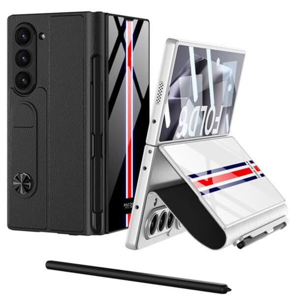 Gaffar India Ultra Hybrid Premium Case Compatible With Samsung Galaxy Z Fold 6 With S Pen Holder Case Flip Colorful Plating Glass Leather All Inclusive Cover For Samsung Galaxy Z Fold 6 Gallery 5
