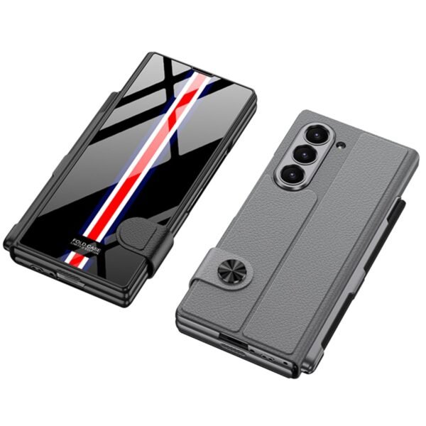 Gaffar India Ultra Hybrid Premium Case Compatible With Samsung Galaxy Z Fold 6 With S Pen Holder Case Flip Colorful Plating Glass Leather All Inclusive Cover For Samsung Galaxy Z Fold 6 Gallery 6