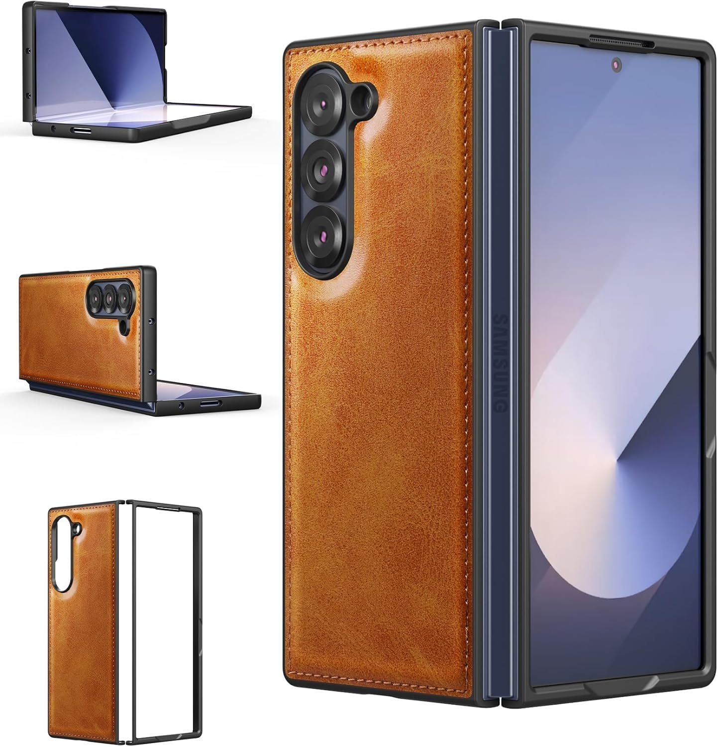 Gaffar India Ultra Hybrid Premium Case For Samsung Galaxy Z Fold 6 5g Pu Leather Hard Pc Shell Ultra Thin Slim Durable Protective Phone Cover Featured