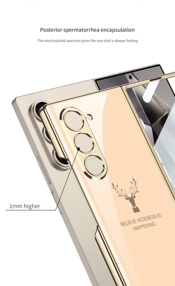 Gaffar India Ultra Hybrid Premium Case For Samsung Galaxy Z Fold 6 5g Thin 9h Glass With Glossy Painted Foldable Protective Cover For Galaxy Z Fold 6 5g Stylish And Durable Case Gallery 1
