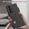 Gaffar India Ultra Hybrid Premium Case For Samsung Galaxy Z Fold 6 With S Pen Holder Flip Cover Colorful Plating Glass Leather All Inclusive Protection Lion Black Featured